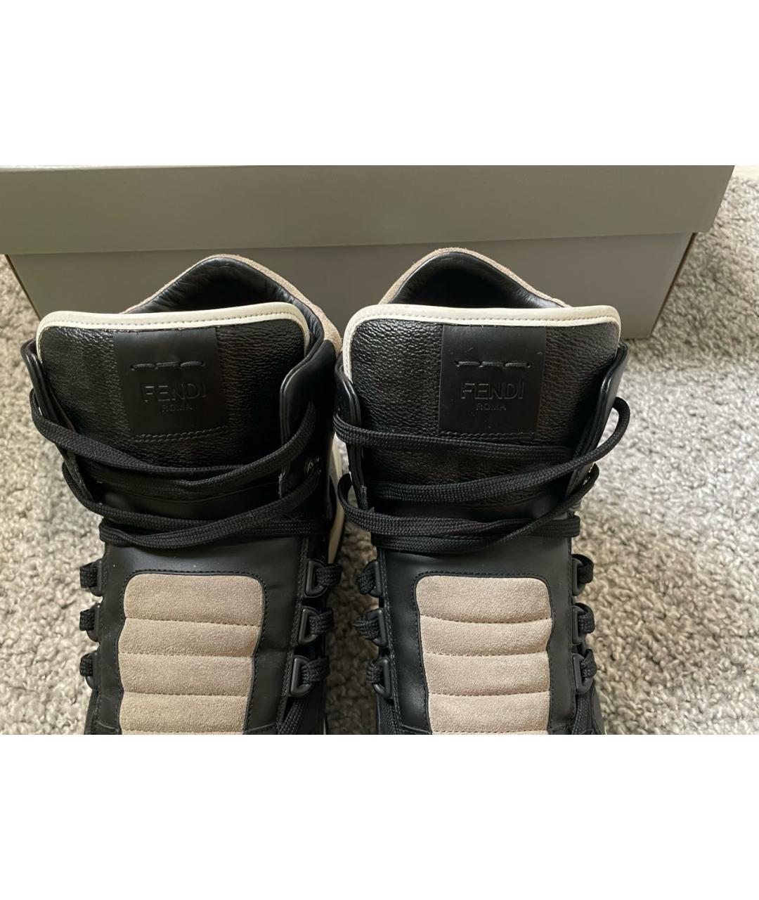 FENDI Черные высокие кроссовки / кеды, фото 2