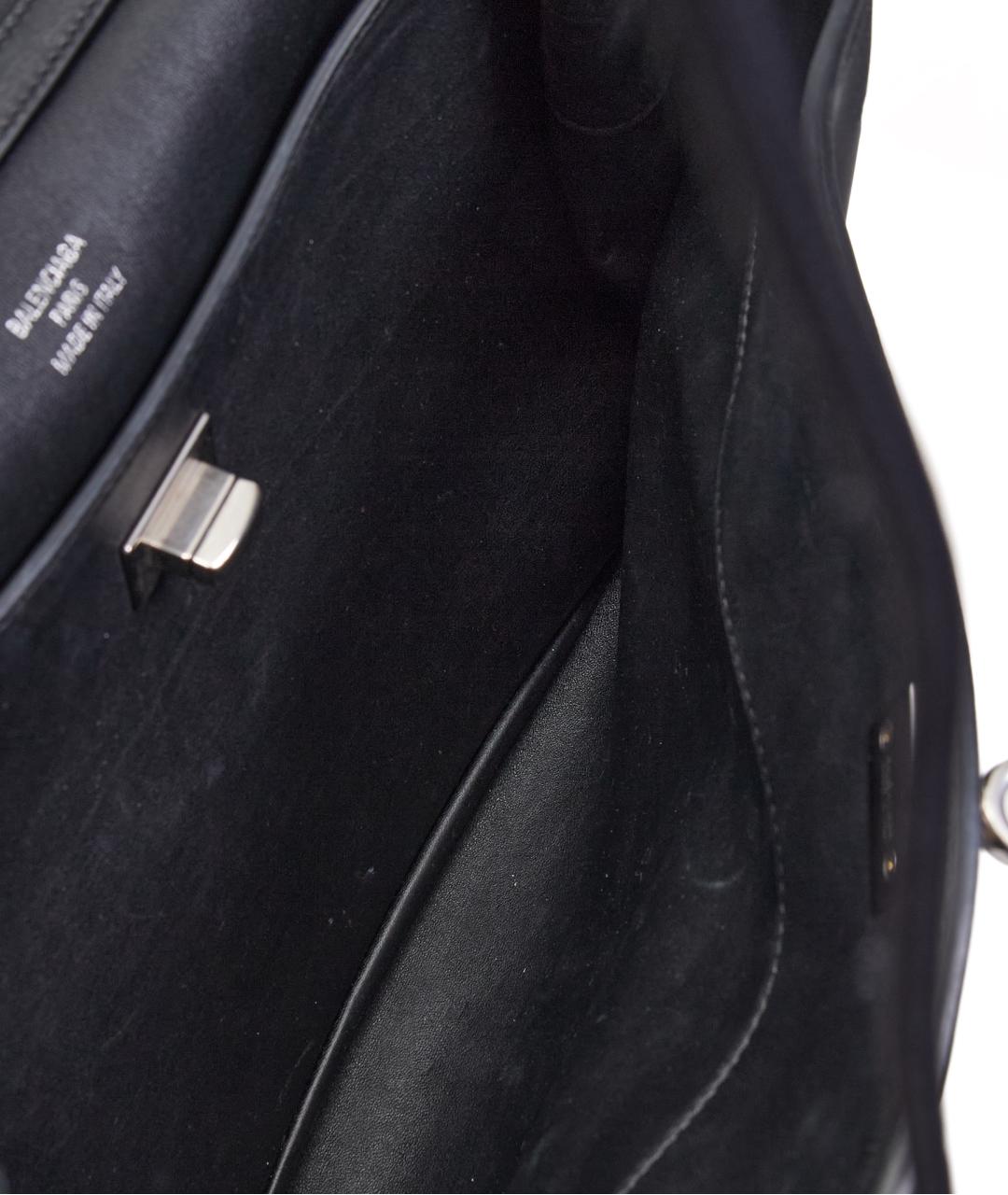 BALENCIAGA Черная кожаная сумка через плечо, фото 8