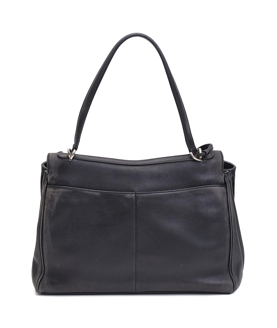 BALENCIAGA Черная кожаная сумка через плечо, фото 3