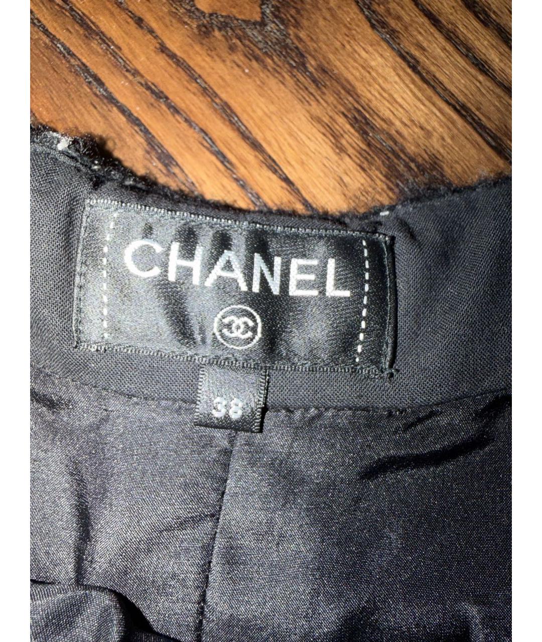 CHANEL Черные шерстяные шорты, фото 2
