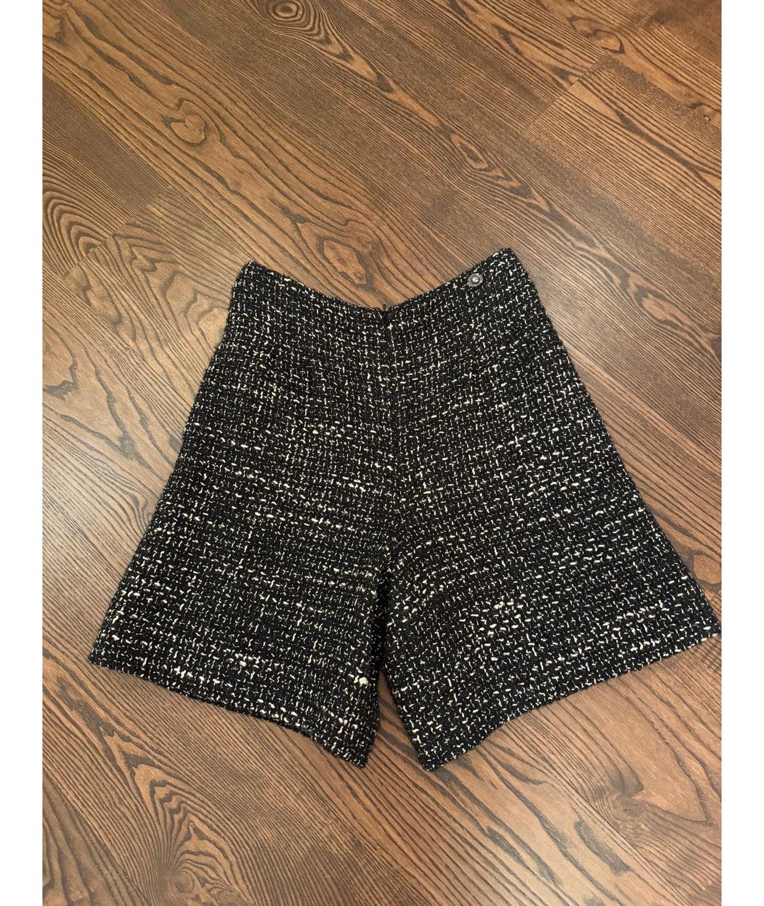 CHANEL Черные шерстяные шорты, фото 8
