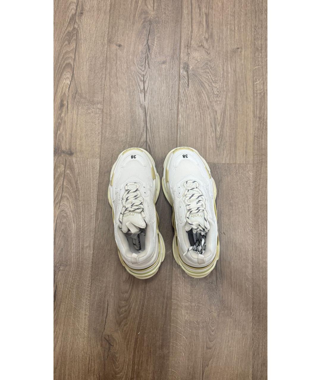 BALENCIAGA Белые текстильные кроссовки, фото 2