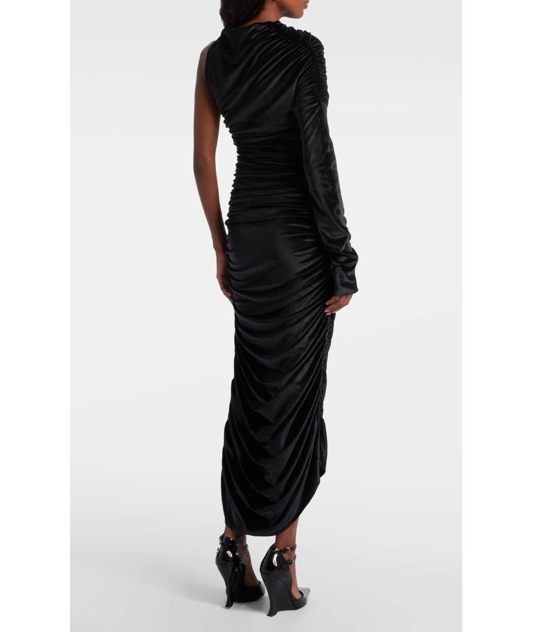 MUGLER Черное бархатное вечернее платье, фото 3