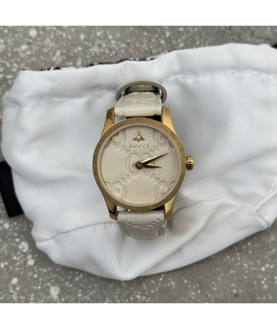 GUCCI Золотые стальные часы, фото 10