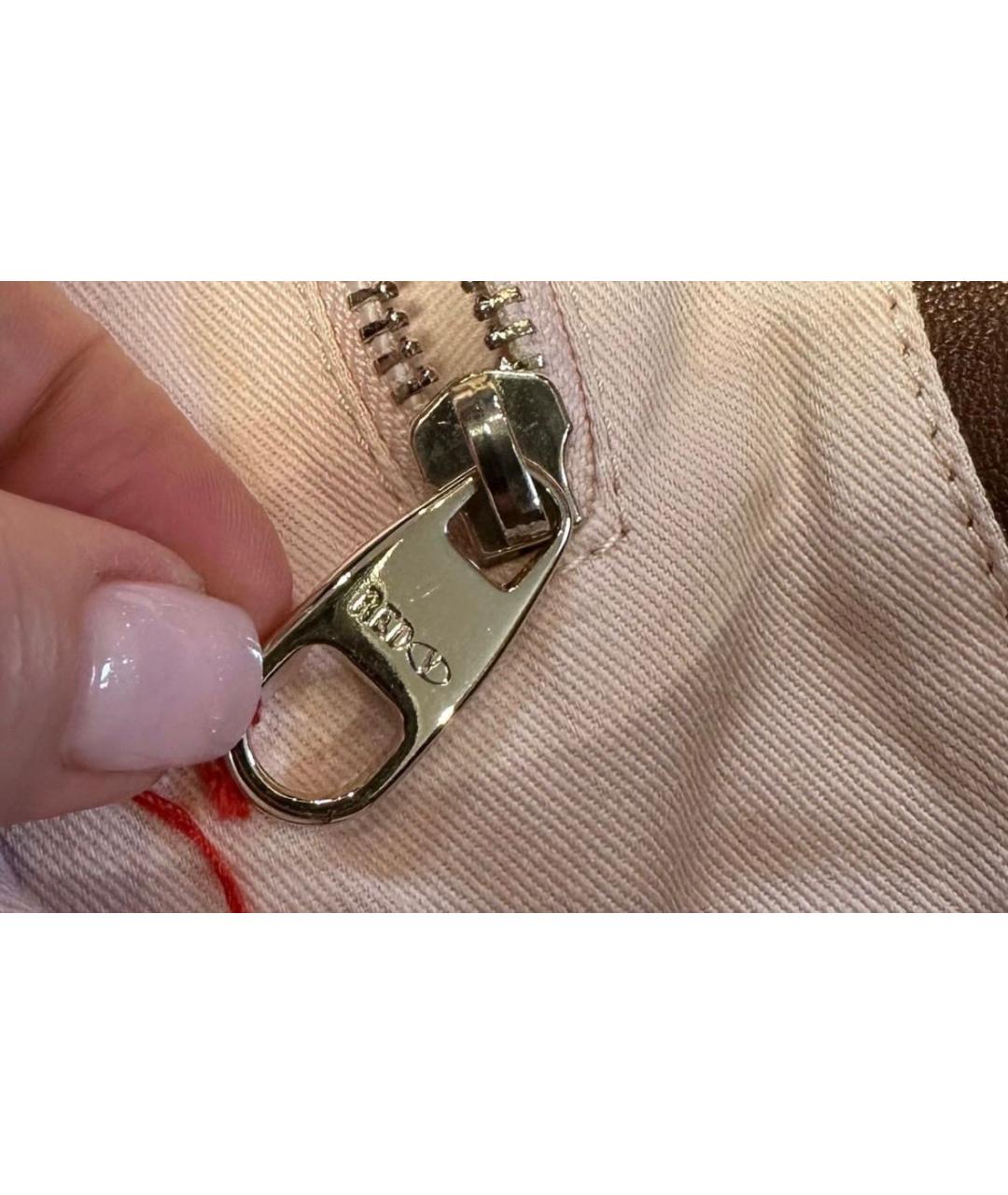 RED VALENTINO Коричневая сумка тоут из искусственной кожи, фото 6