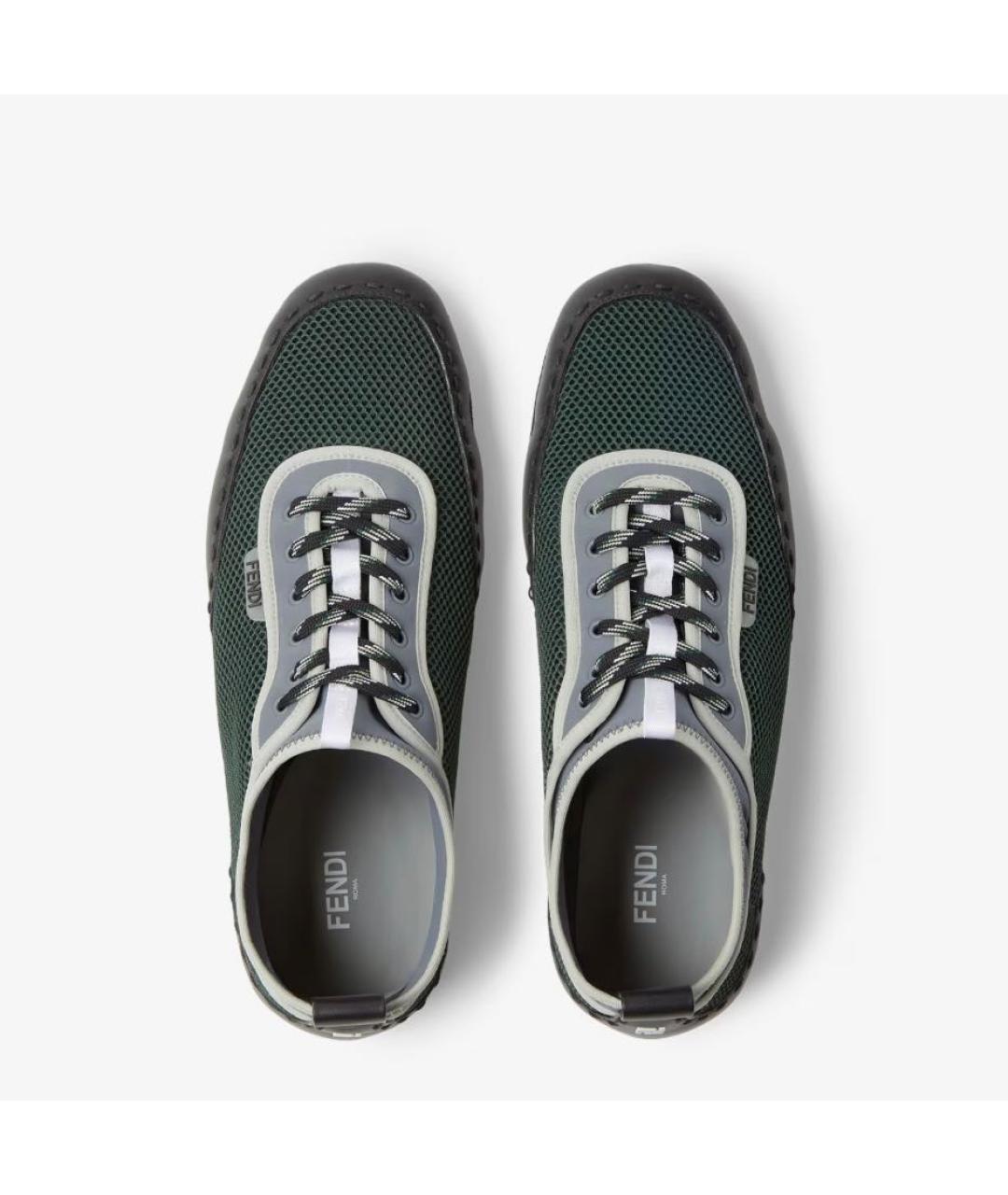 FENDI Зеленые низкие кроссовки / кеды, фото 4