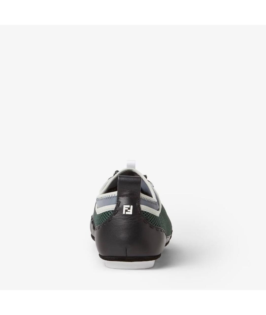FENDI Зеленые низкие кроссовки / кеды, фото 3