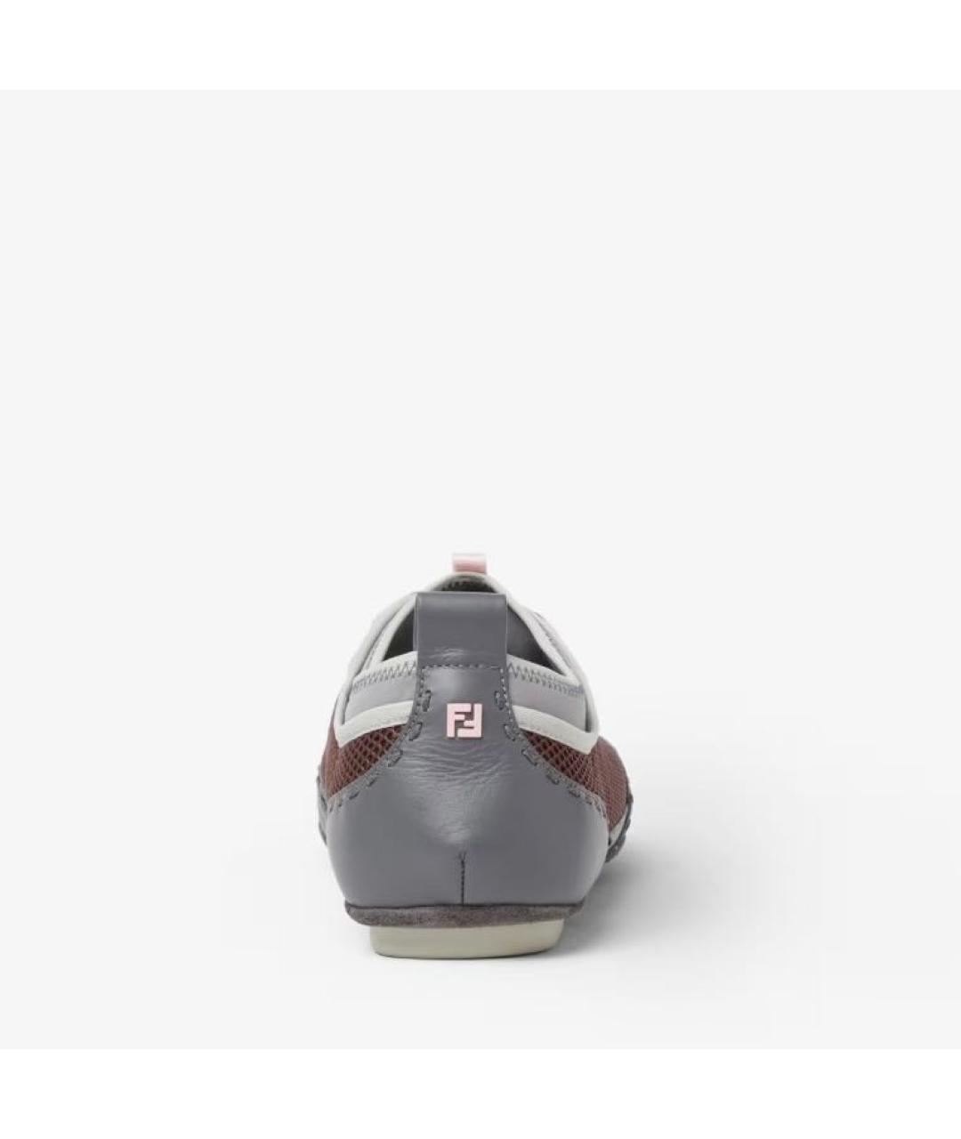 FENDI Серые низкие кроссовки / кеды, фото 3