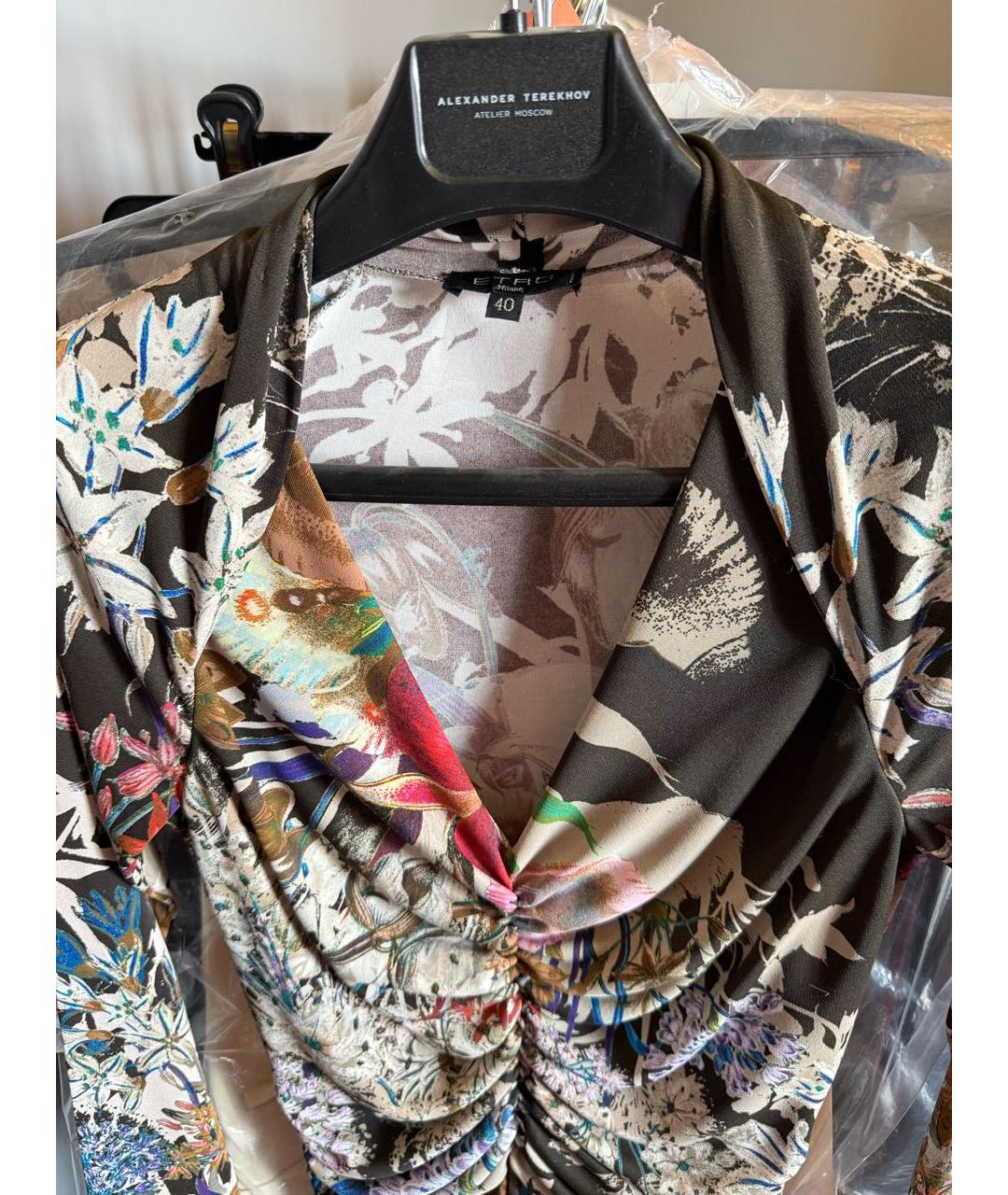 ETRO Мульти коктейльное платье, фото 3