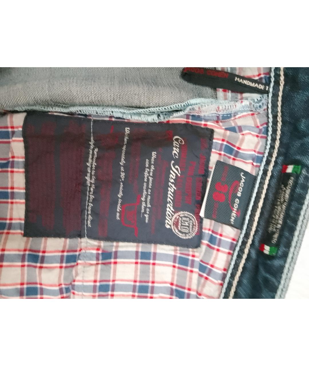 JACOB COHEN Синие хлопковые прямые джинсы, фото 5