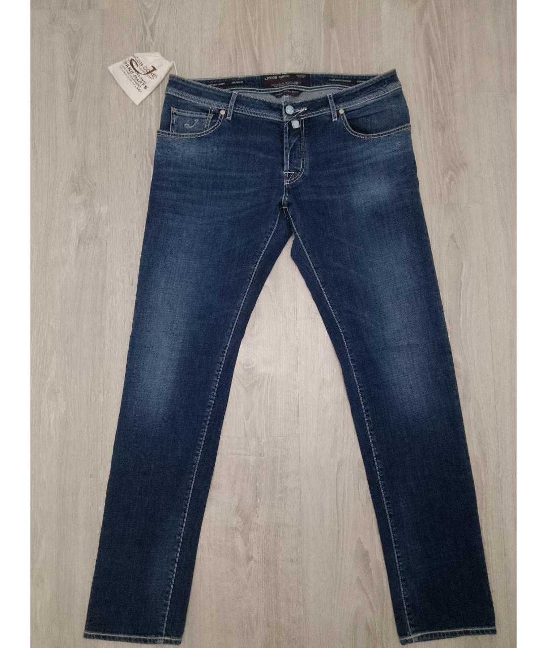 JACOB COHEN Синие хлопковые прямые джинсы, фото 6
