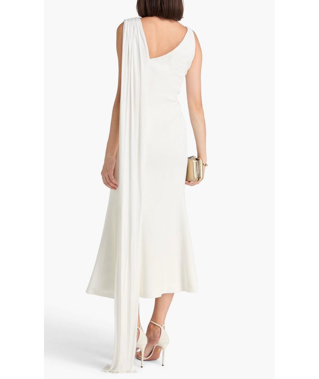 DAVID KOMA Белое вискозное вечернее платье, фото 8