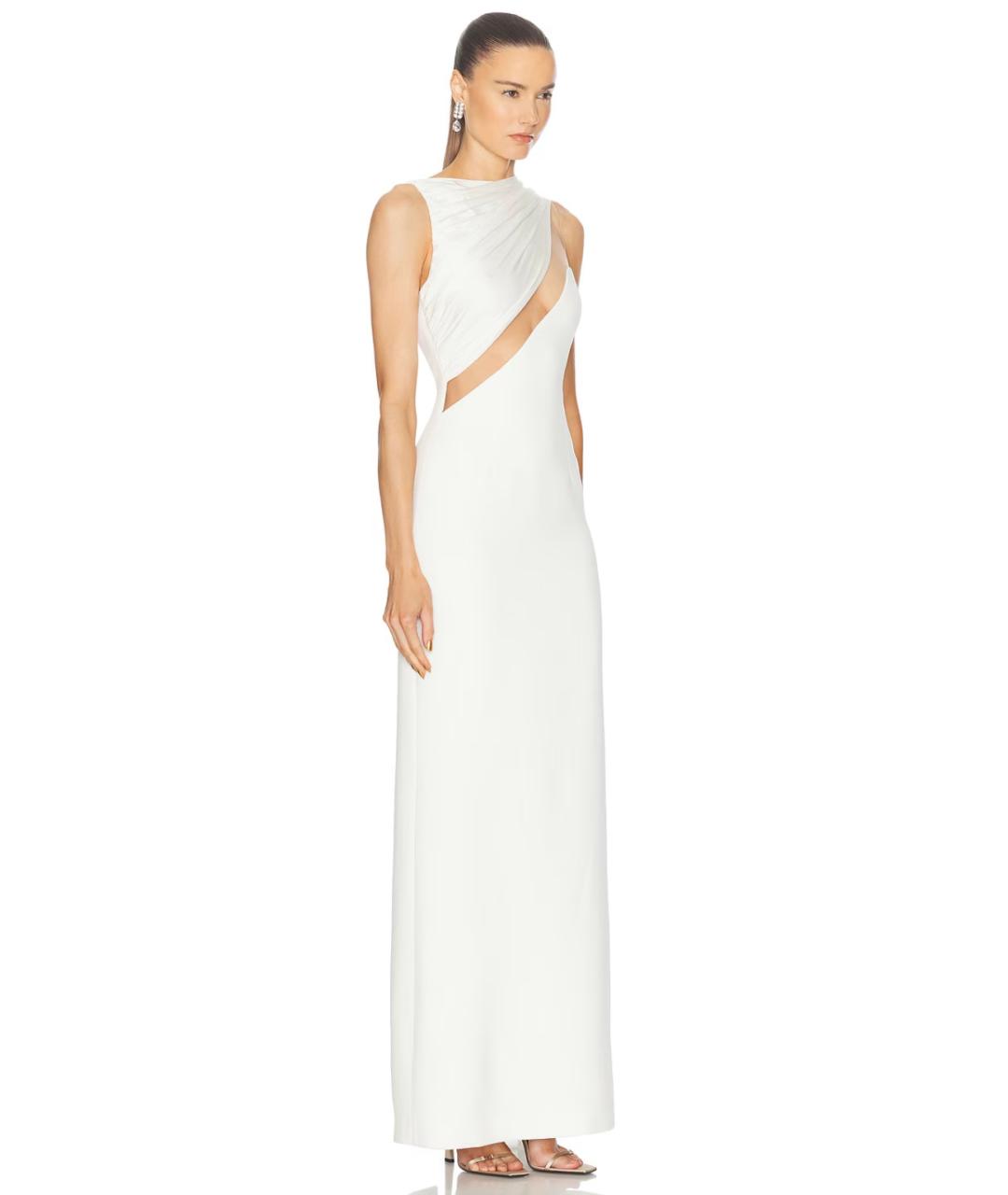 DAVID KOMA Белое вискозное вечернее платье, фото 4