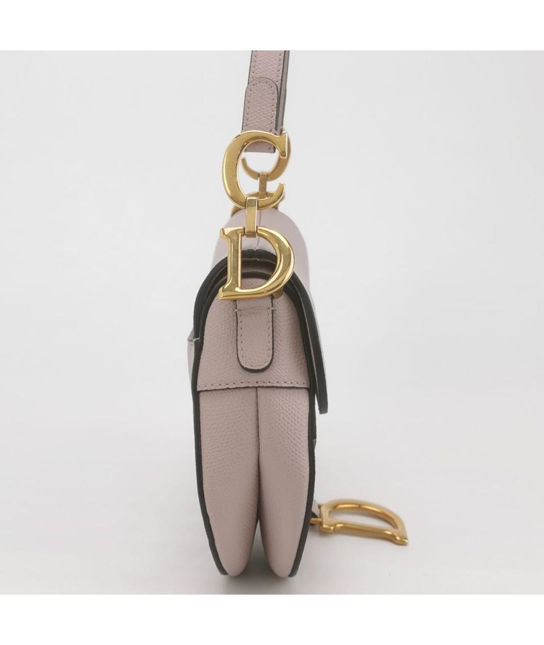 CHRISTIAN DIOR Розовая кожаная сумка с короткими ручками, фото 3