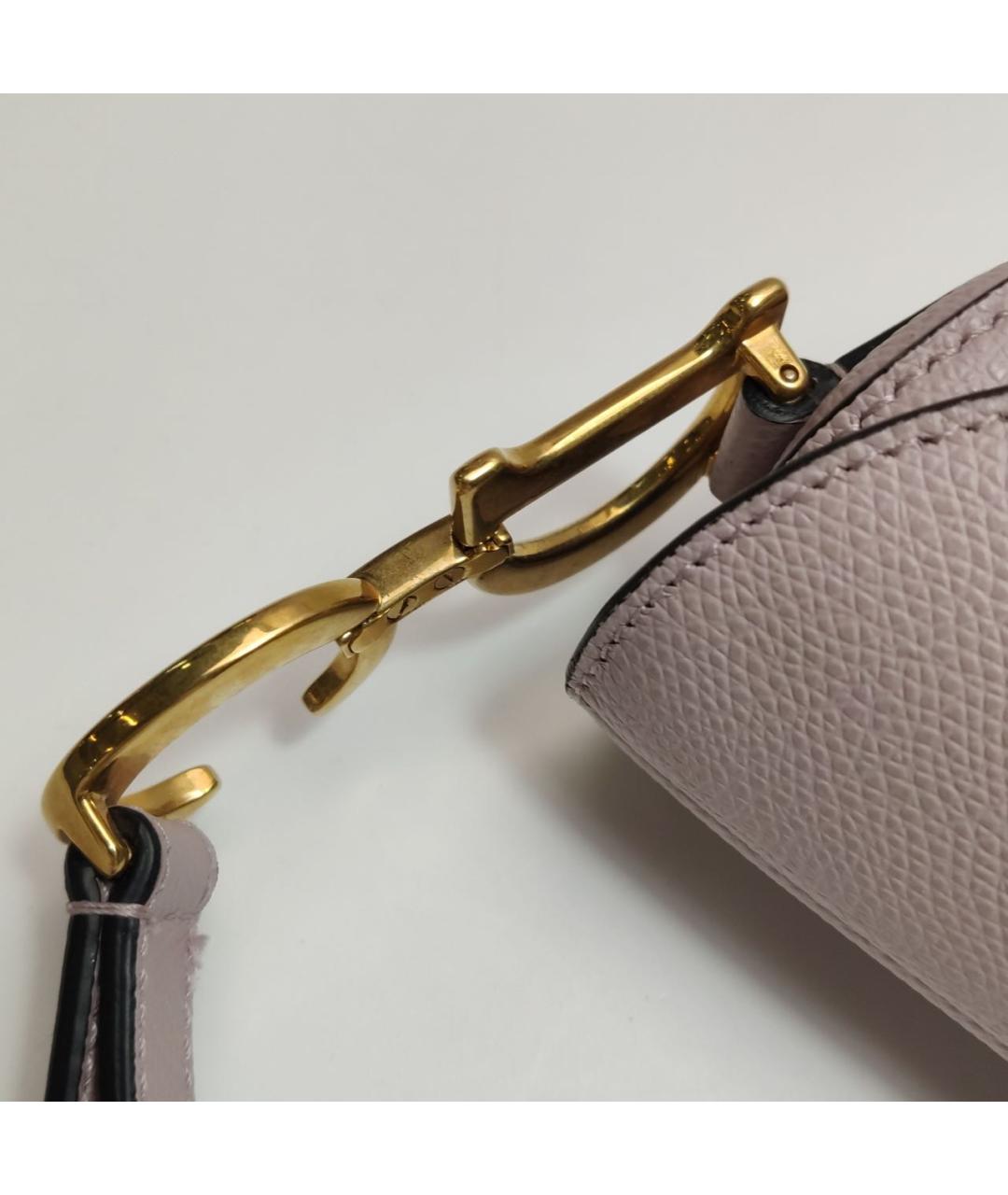 CHRISTIAN DIOR Розовая кожаная сумка с короткими ручками, фото 7