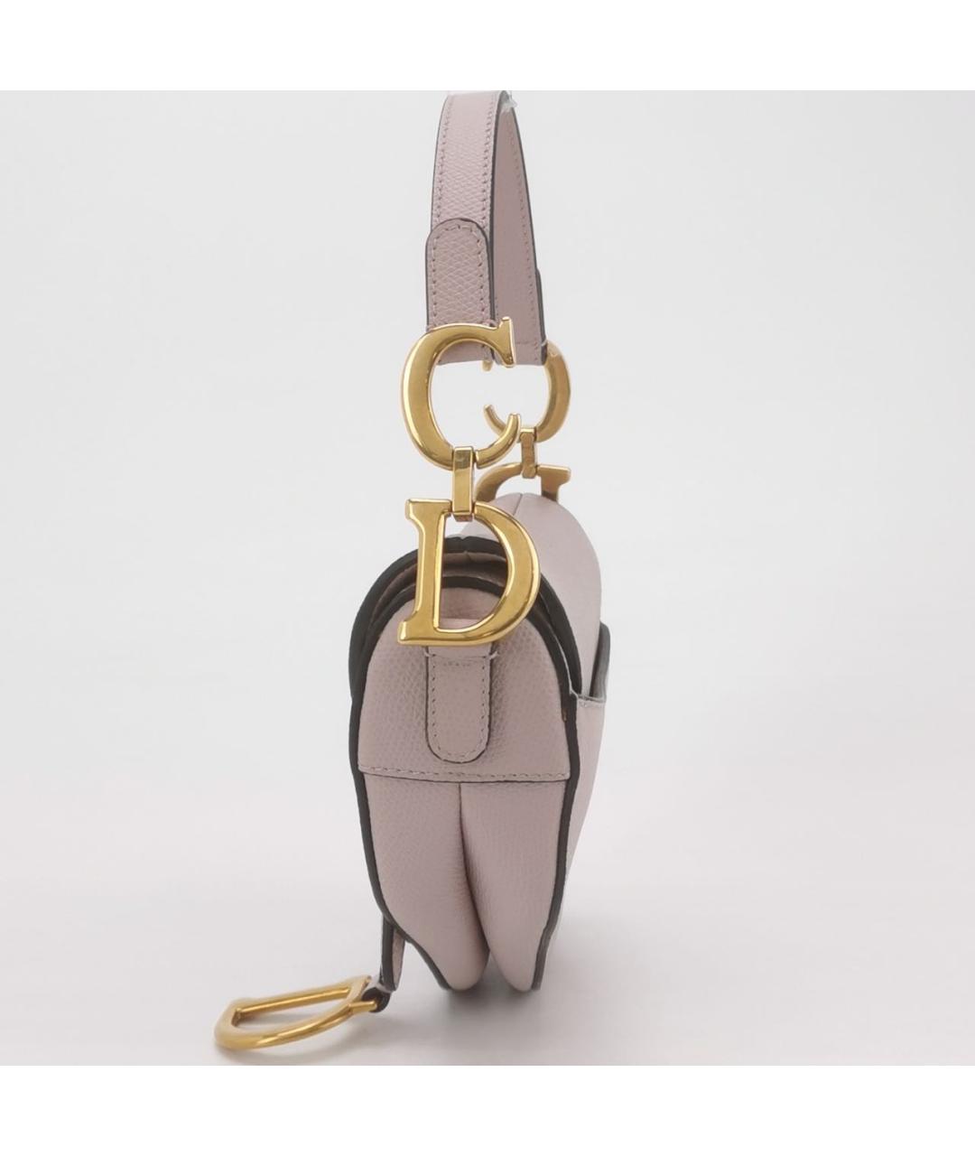 CHRISTIAN DIOR Розовая кожаная сумка с короткими ручками, фото 2