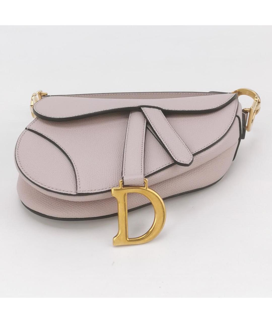 CHRISTIAN DIOR Розовая кожаная сумка с короткими ручками, фото 5