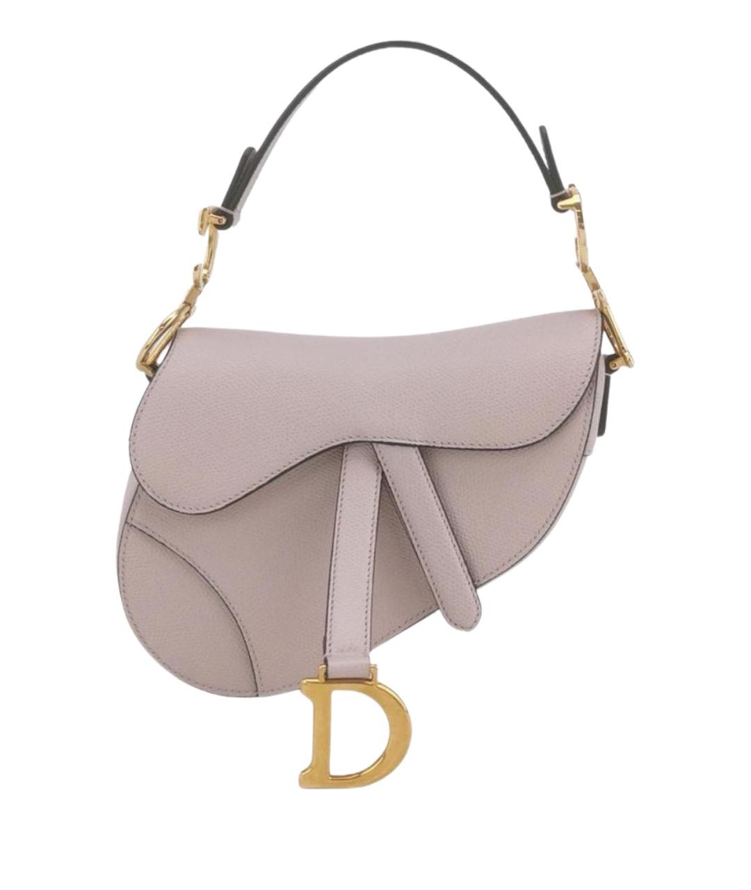 CHRISTIAN DIOR Розовая кожаная сумка с короткими ручками, фото 1