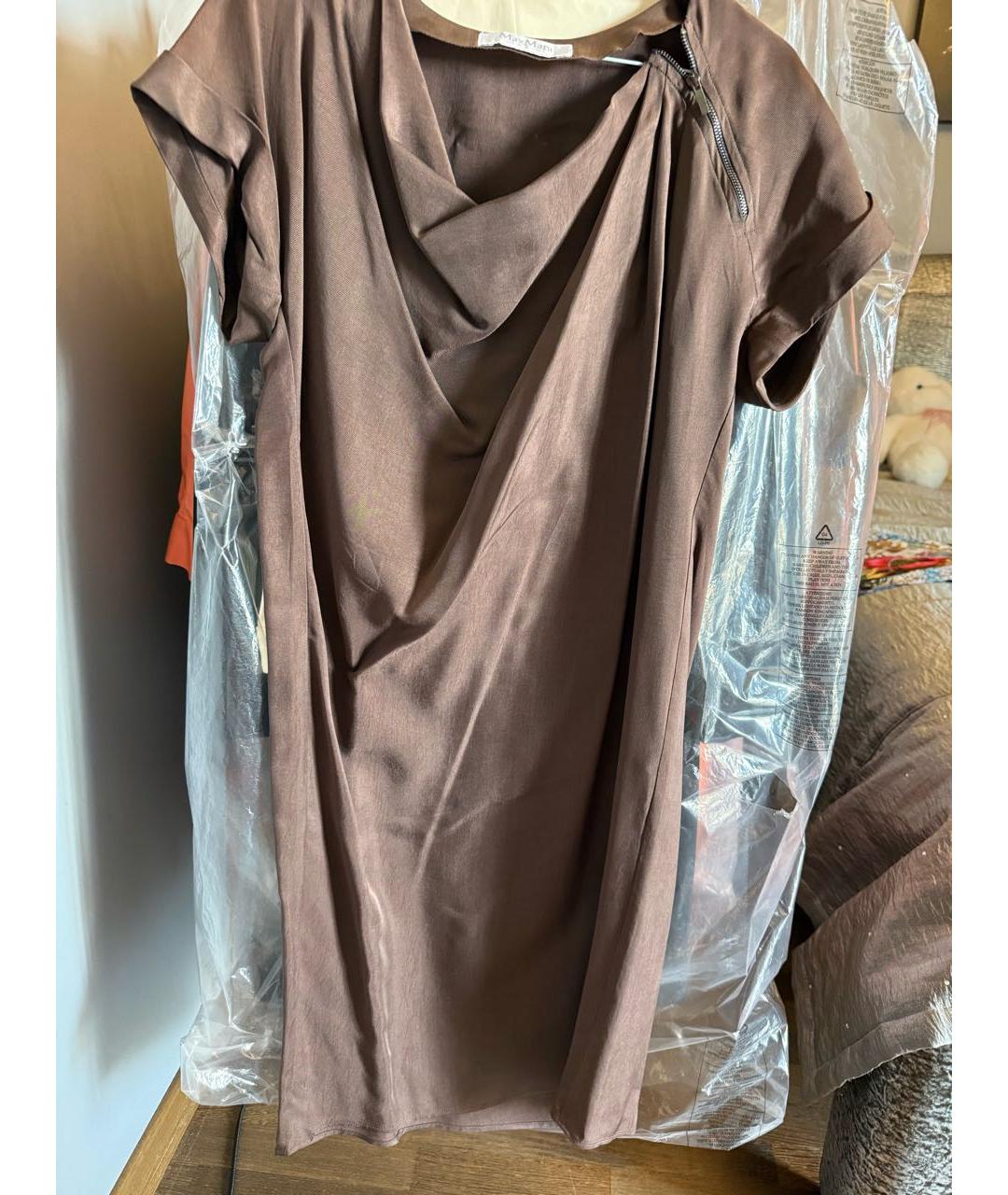 MAX MARA Коричневое повседневное платье, фото 6