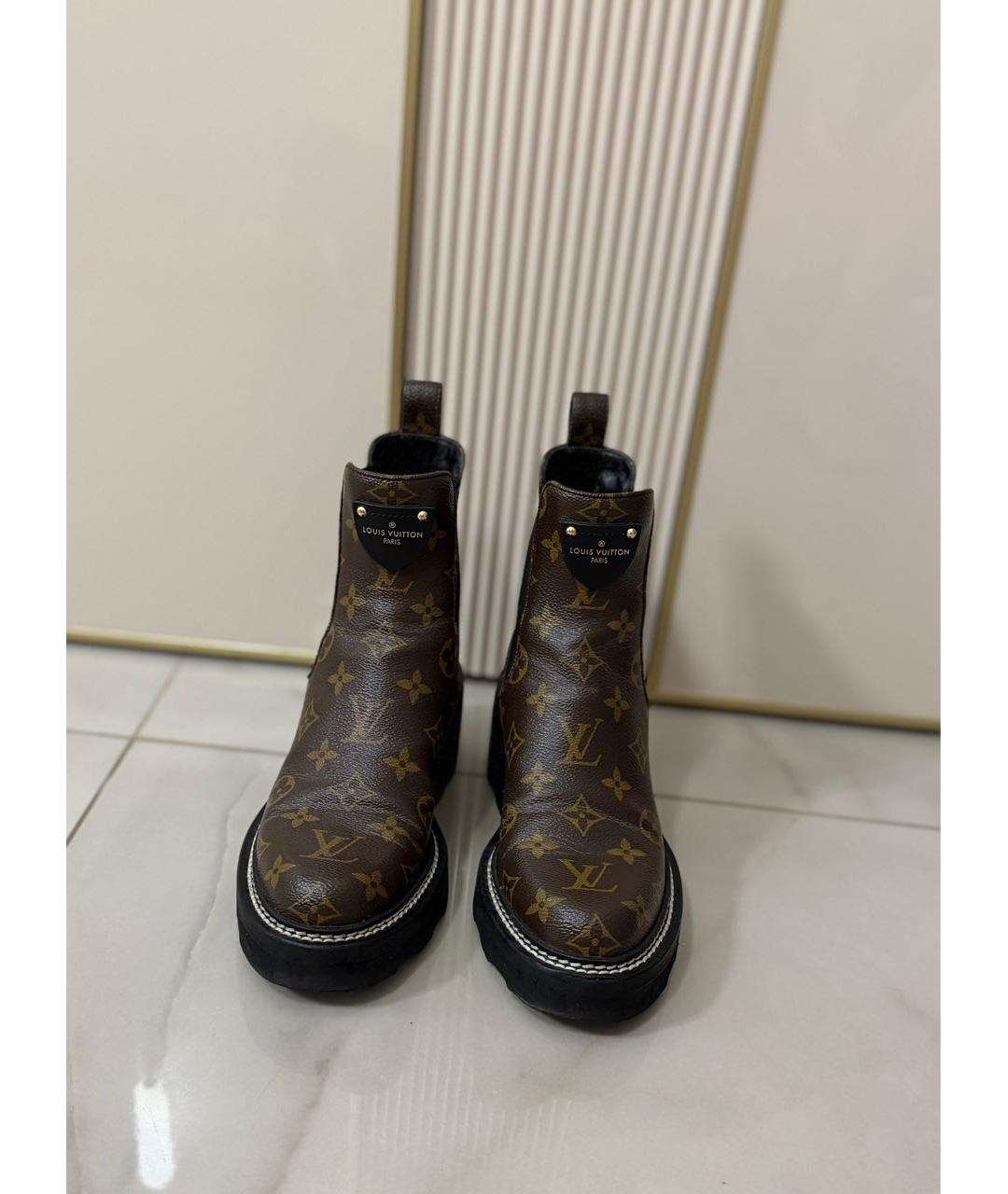 LOUIS VUITTON Коричневые ботинки, фото 3