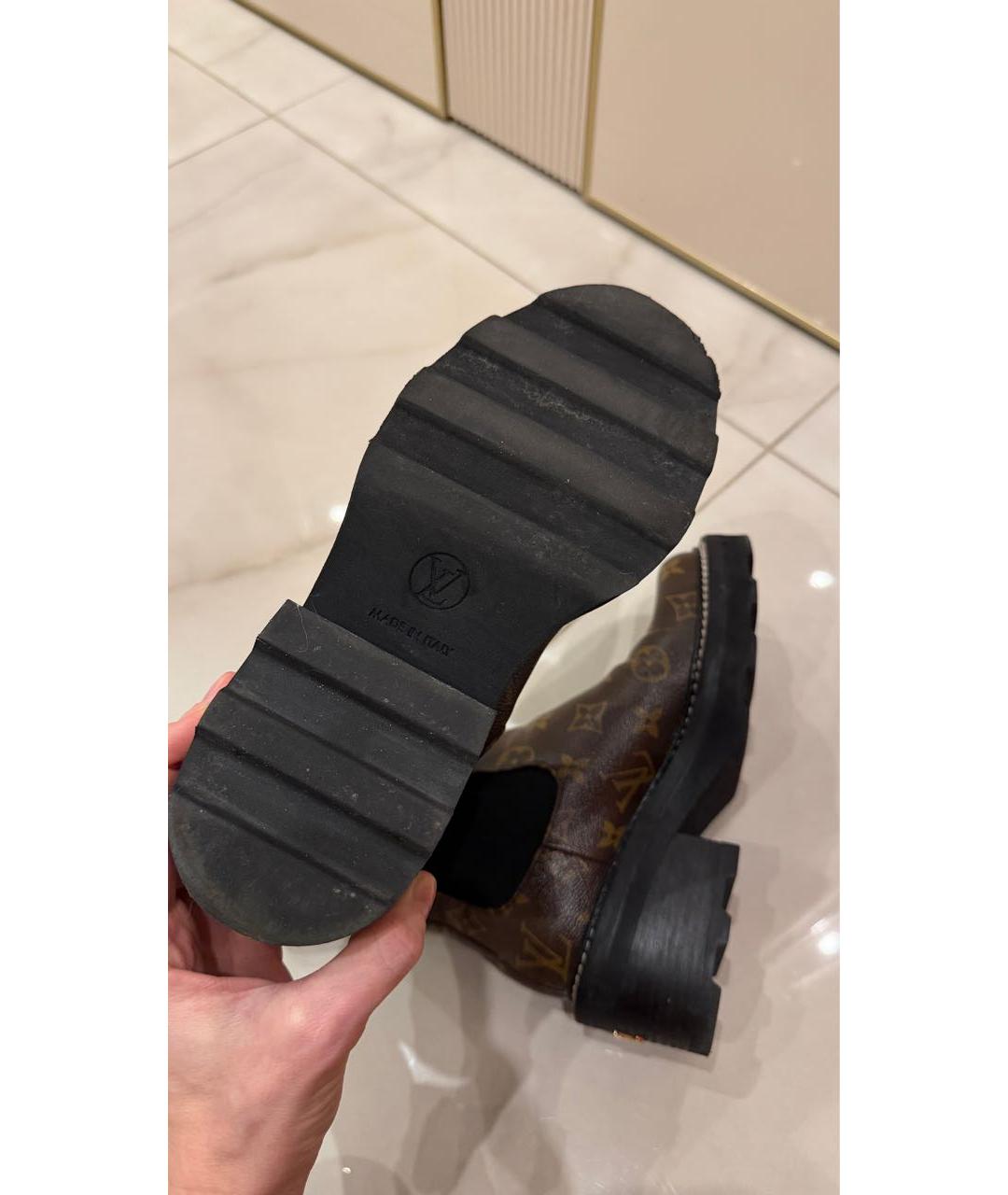 LOUIS VUITTON Коричневые ботинки, фото 5