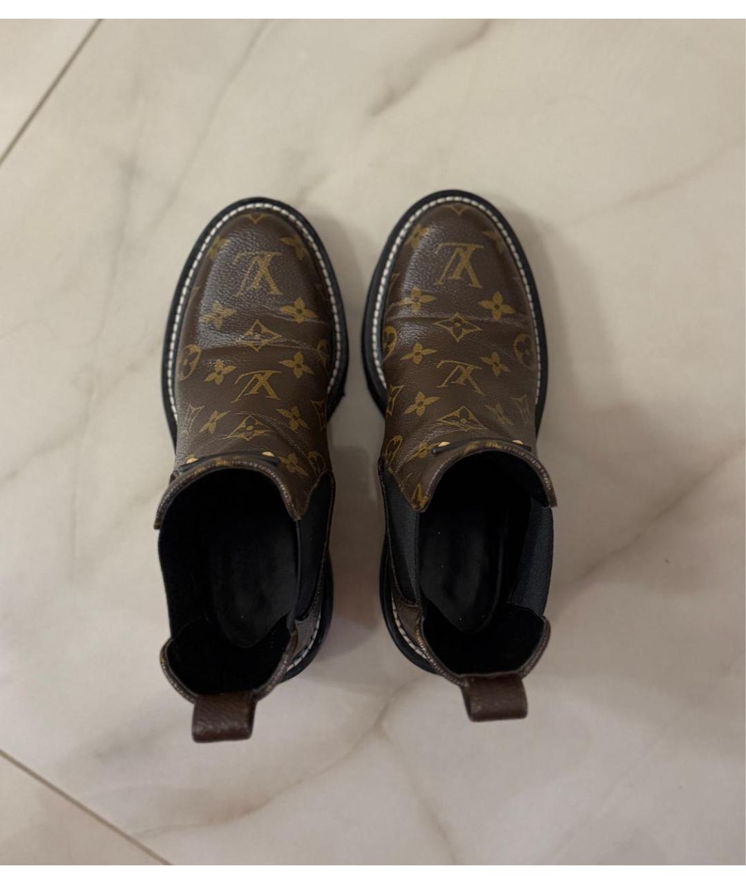 LOUIS VUITTON Коричневые ботинки, фото 4