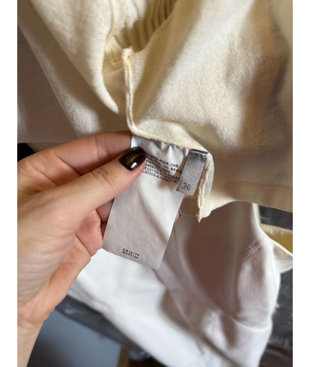 SPORTMAX Белое хлопковое коктейльное платье, фото 5