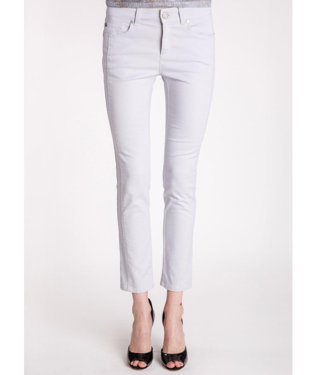 ALEXANDER MCQUEEN Голубые хлопко-эластановые джинсы слим, фото 2