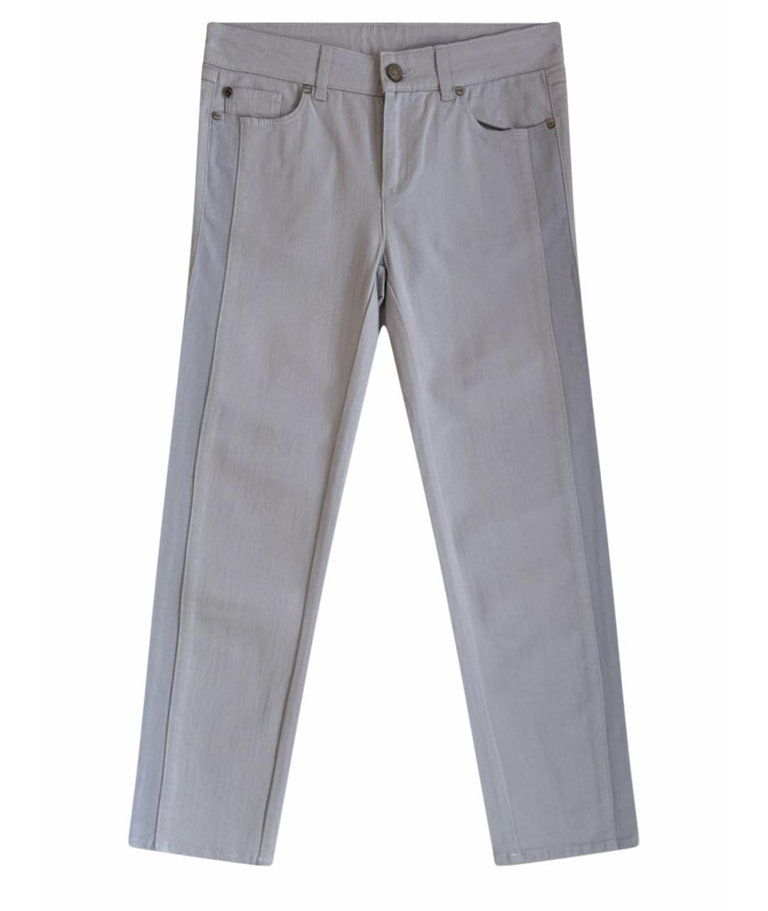 ALEXANDER MCQUEEN Голубые хлопко-эластановые джинсы слим, фото 9