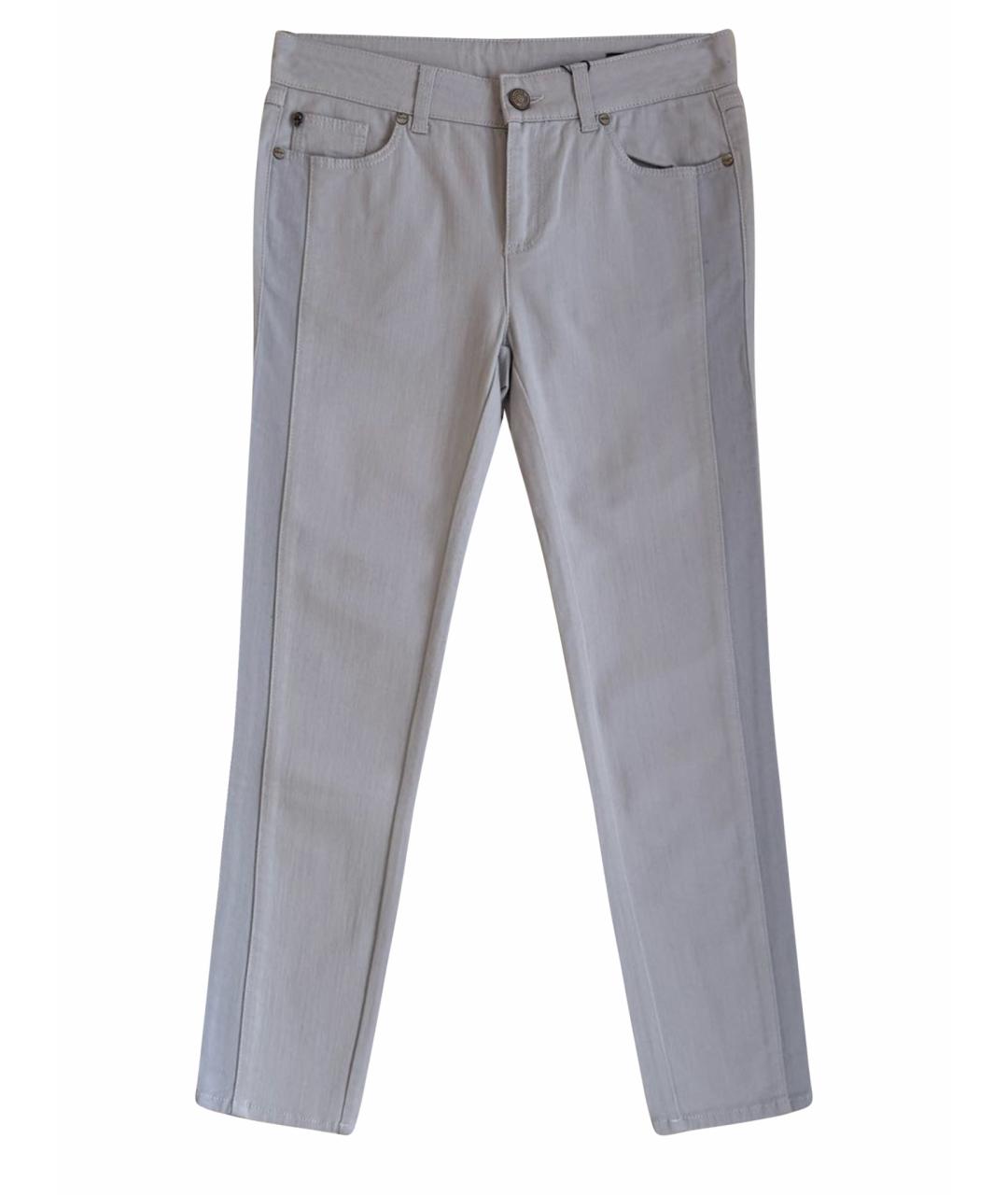 ALEXANDER MCQUEEN Голубые хлопко-эластановые джинсы слим, фото 1