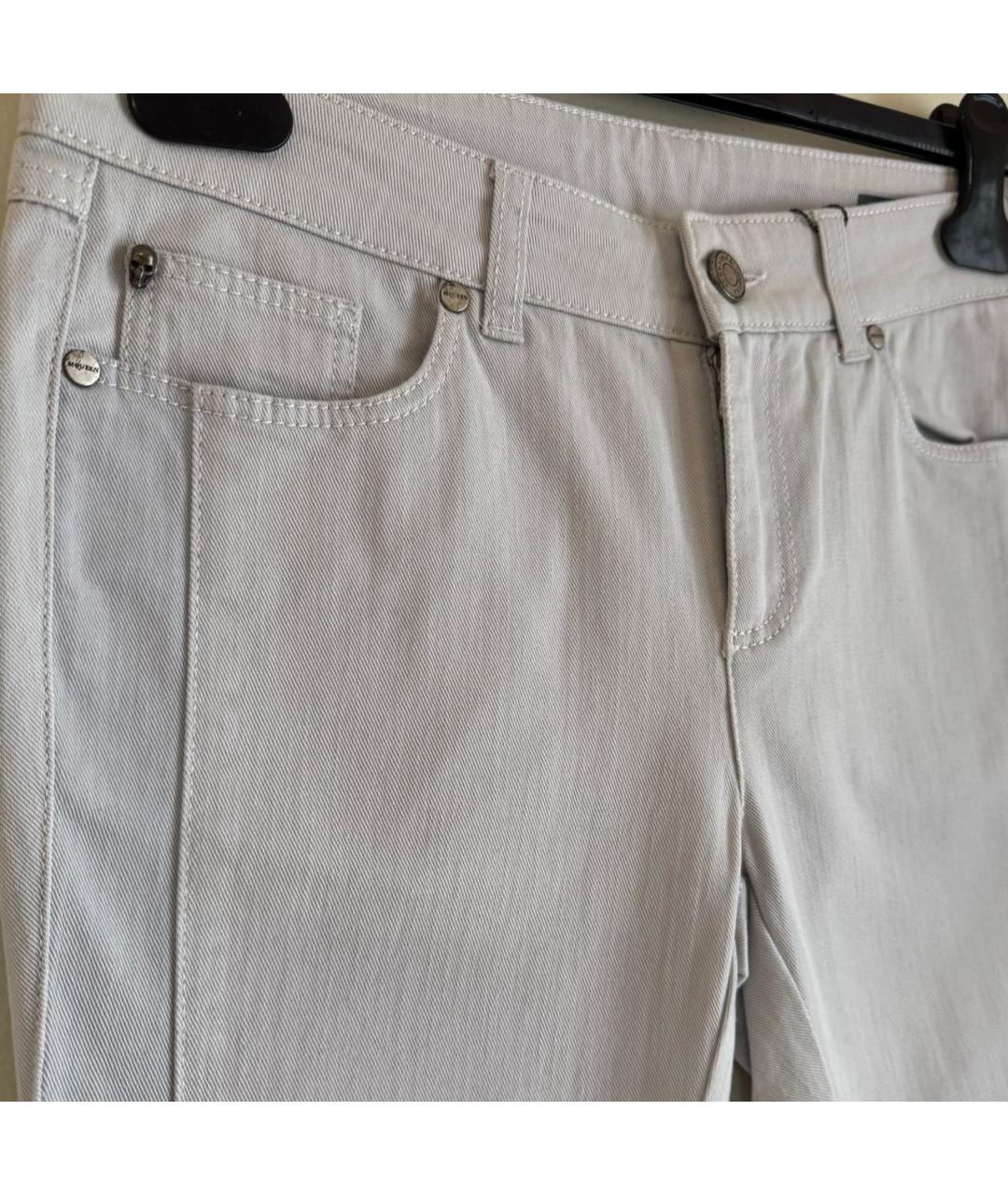 ALEXANDER MCQUEEN Голубые хлопко-эластановые джинсы слим, фото 6