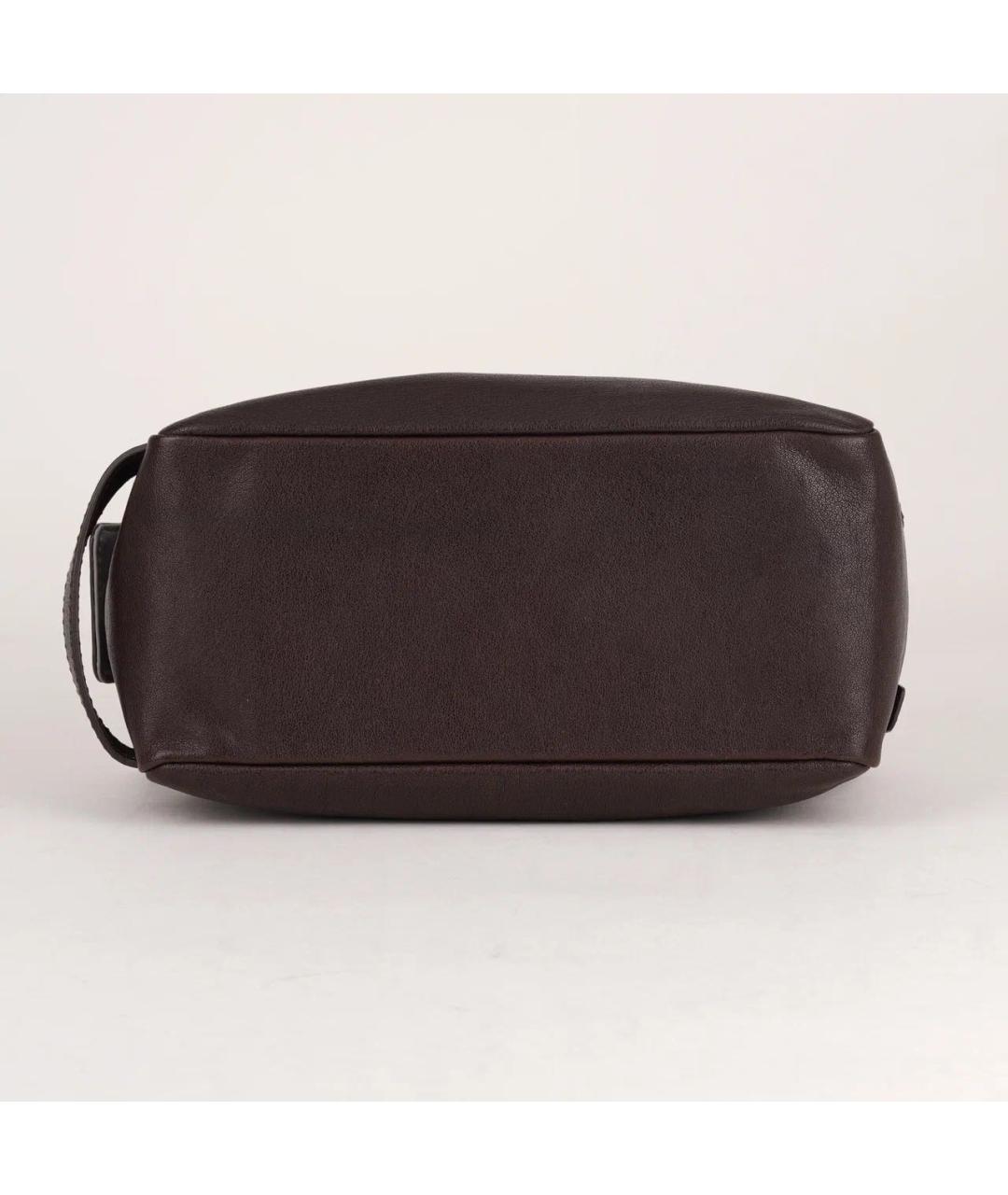 BRUNELLO CUCINELLI Коричневая кожаная барсетка, фото 5