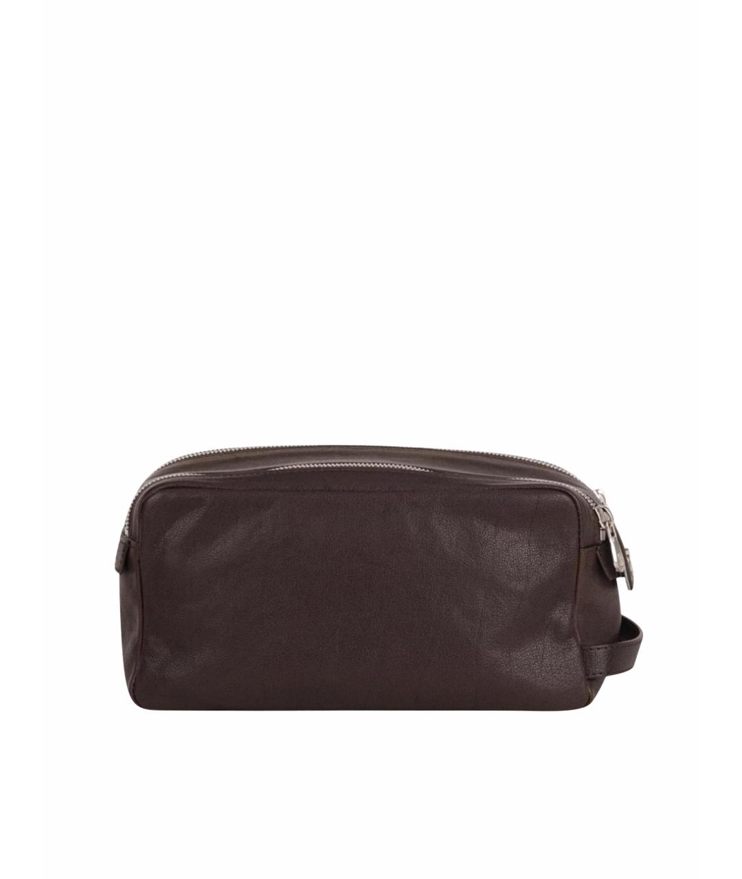 BRUNELLO CUCINELLI Коричневая кожаная барсетка, фото 1