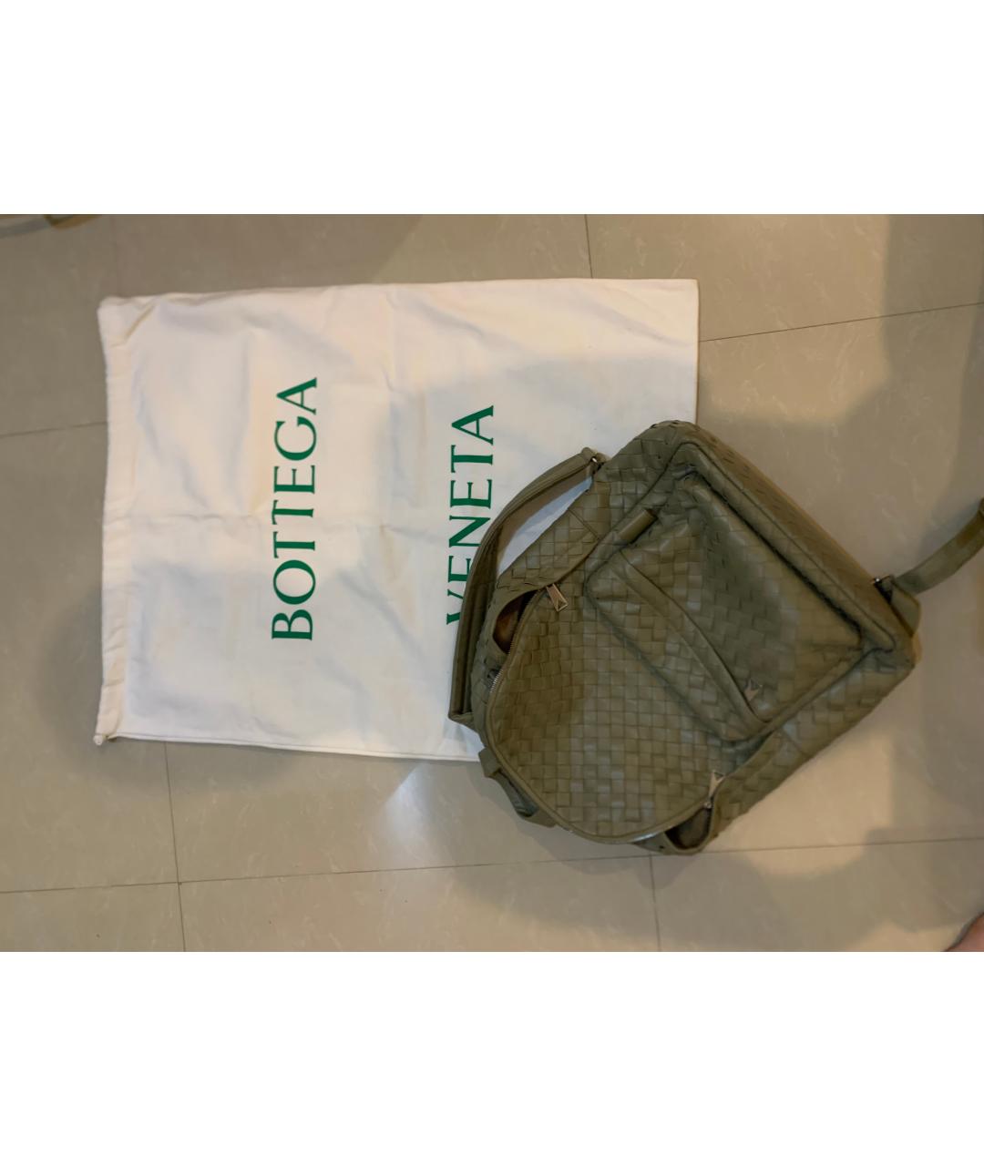 BOTTEGA VENETA Бежевый кожаный рюкзак, фото 2