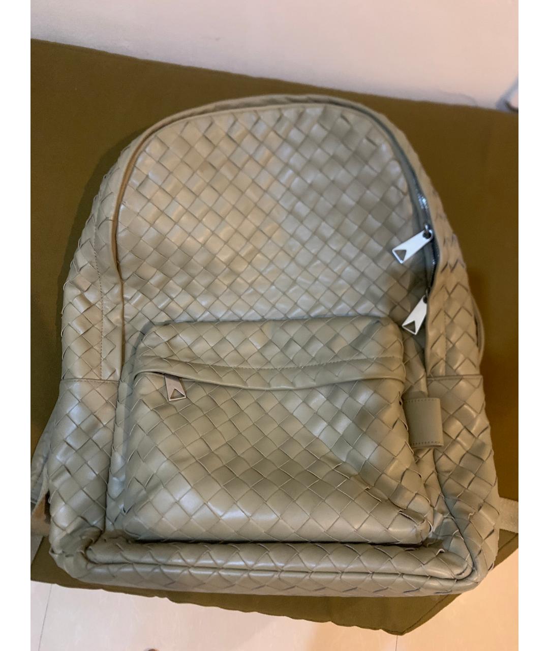 BOTTEGA VENETA Бежевый кожаный рюкзак, фото 3