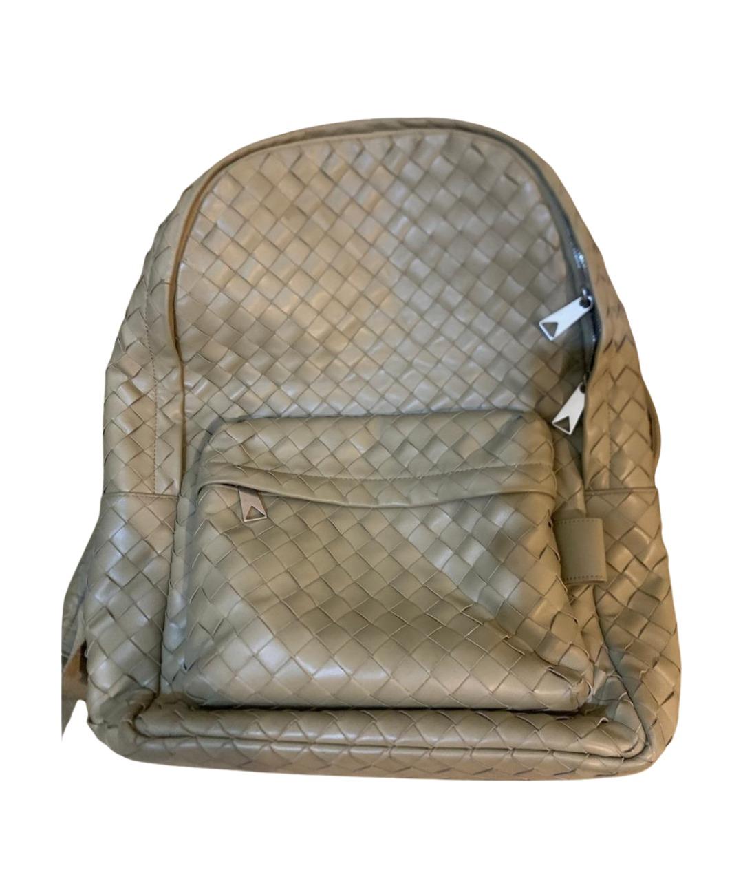 BOTTEGA VENETA Бежевый кожаный рюкзак, фото 1
