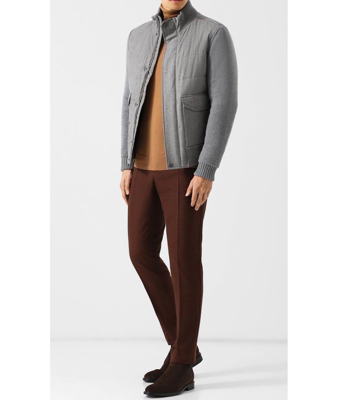 BOTTEGA VENETA Коричневые классические брюки, фото 2