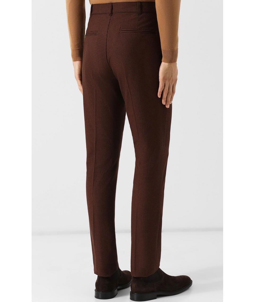 BOTTEGA VENETA Коричневые классические брюки, фото 4