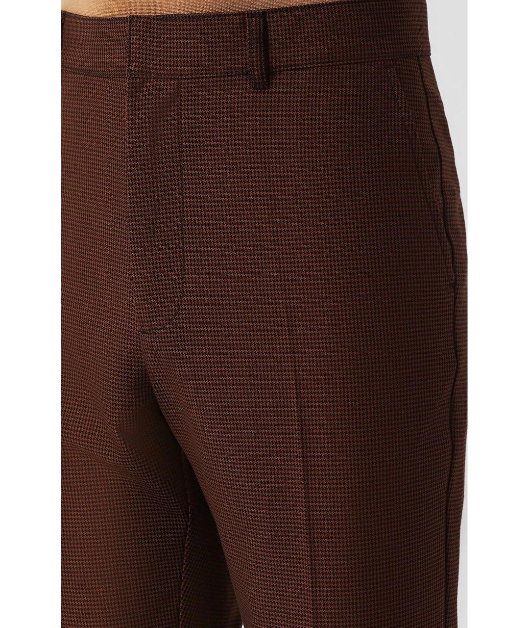 BOTTEGA VENETA Коричневые классические брюки, фото 5