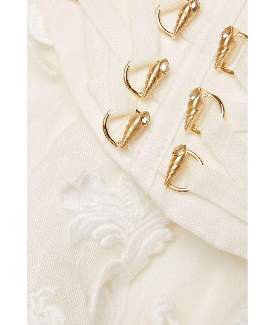 ZIMMERMANN Бежевая льняная блузы, фото 4