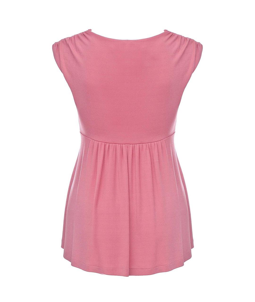 JO NO FUI Розовая вискозная блузы, фото 2