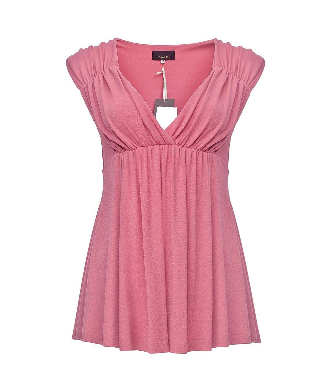 JO NO FUI Розовая вискозная блузы, фото 1