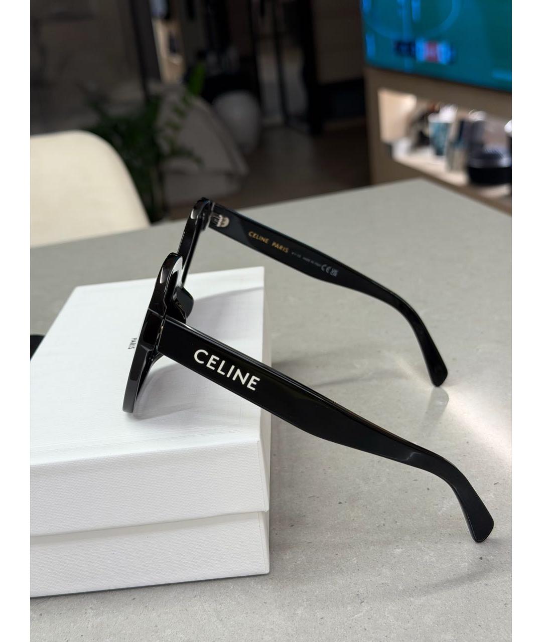 CELINE Черные пластиковые солнцезащитные очки, фото 3