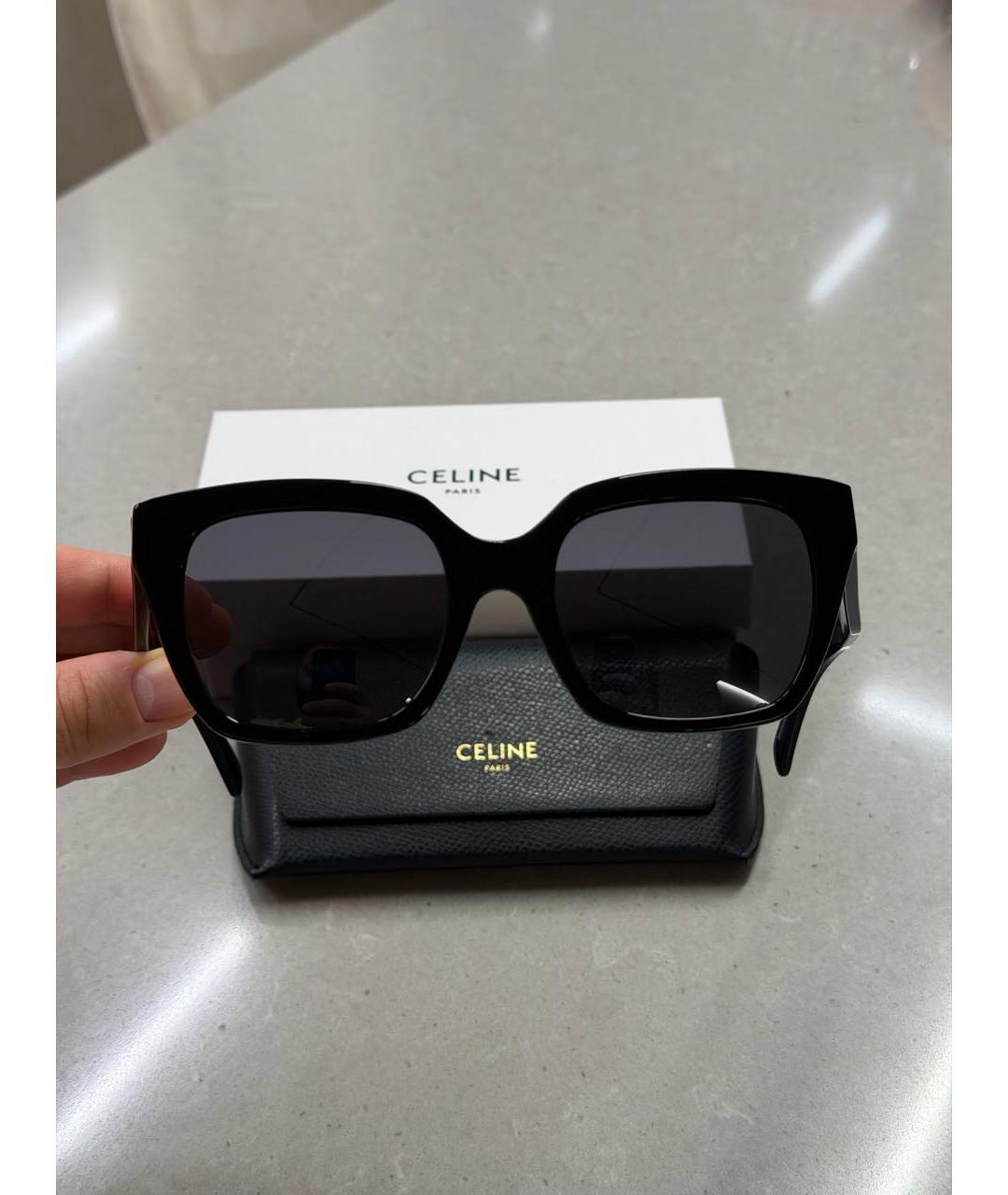 CELINE Черные пластиковые солнцезащитные очки, фото 5