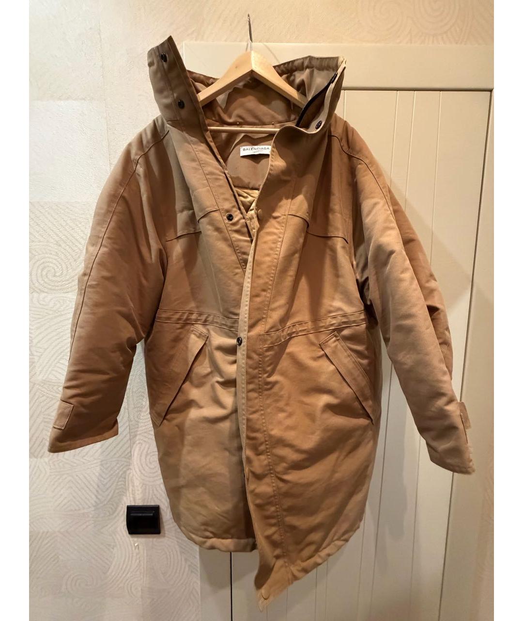 BALENCIAGA Бежевая полиэстеровая куртка, фото 9