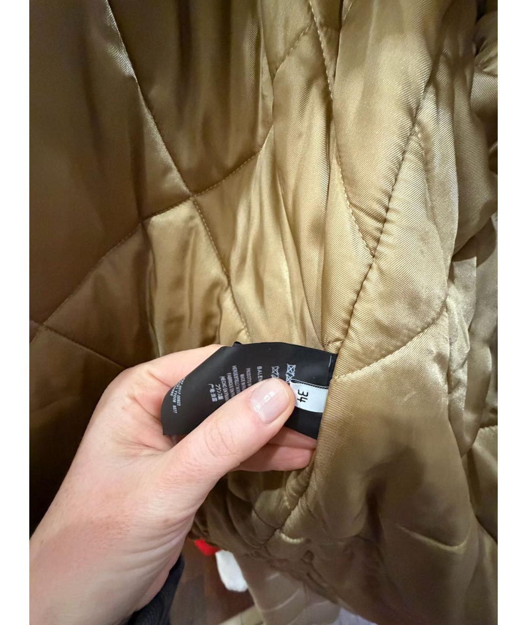 BALENCIAGA Бежевая полиэстеровая куртка, фото 7