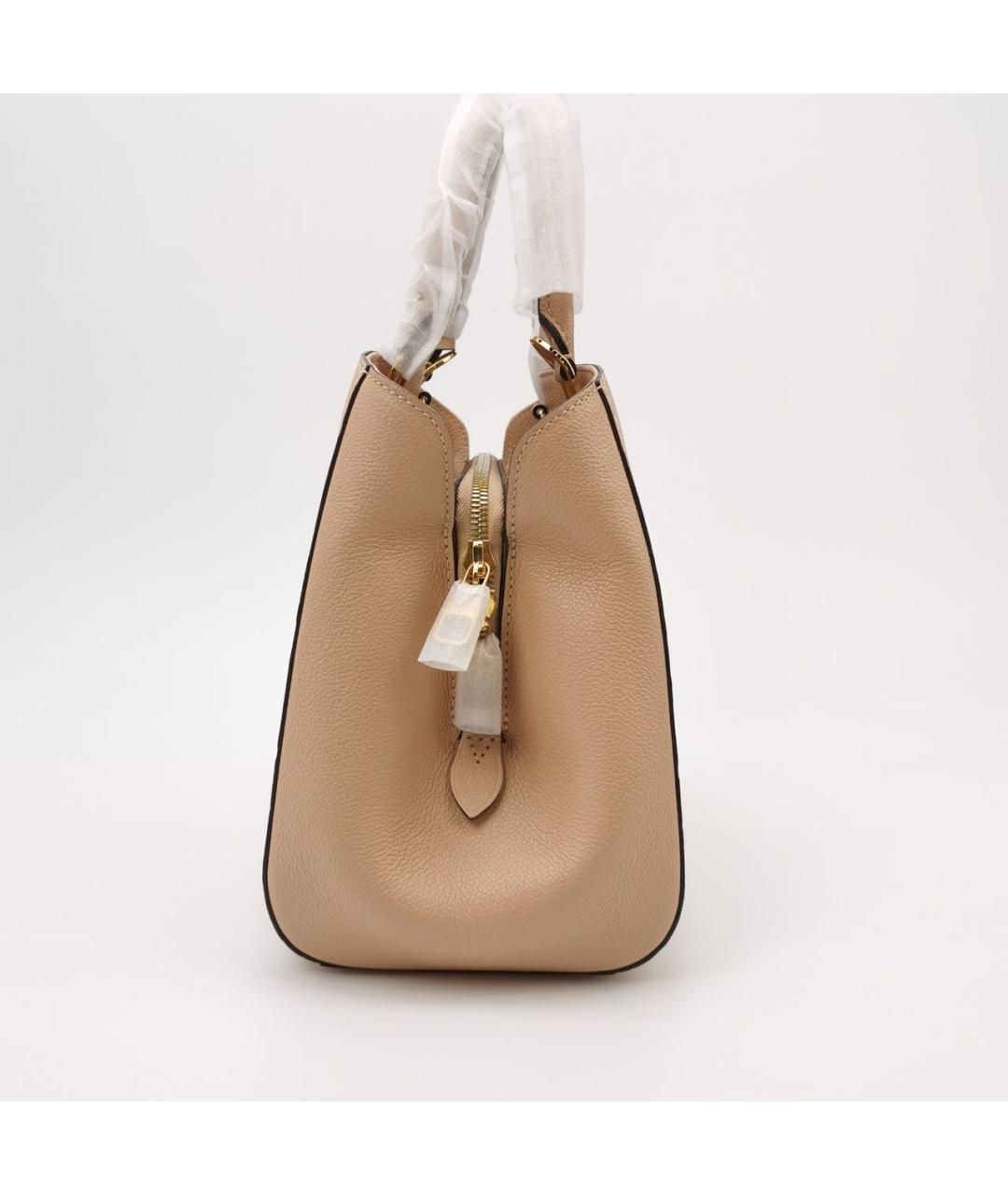 LOUIS VUITTON Бежевая кожаная сумка тоут, фото 2