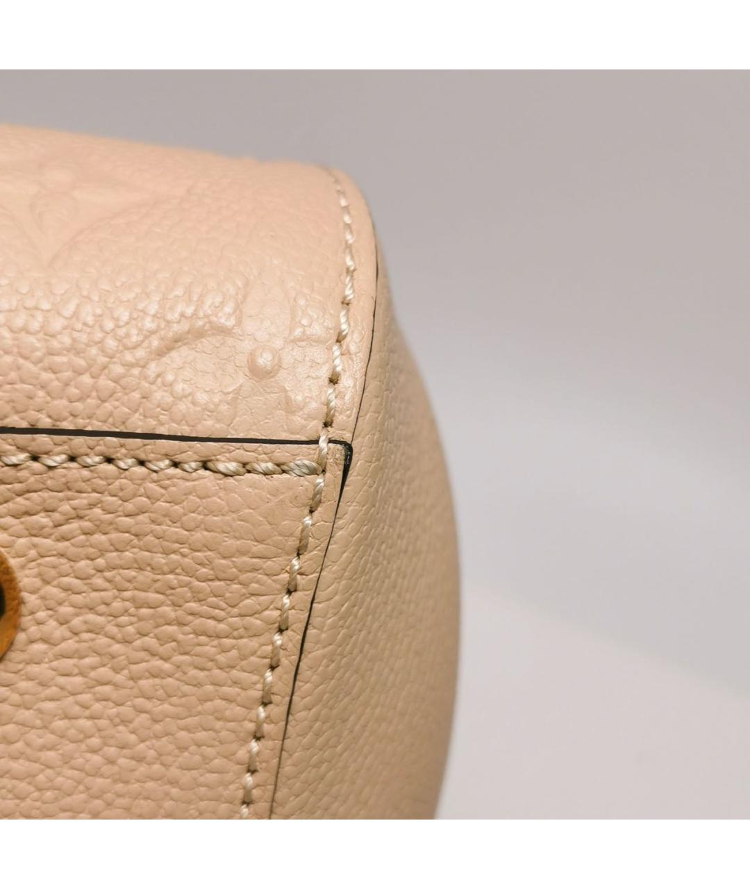 LOUIS VUITTON Бежевая кожаная сумка тоут, фото 7