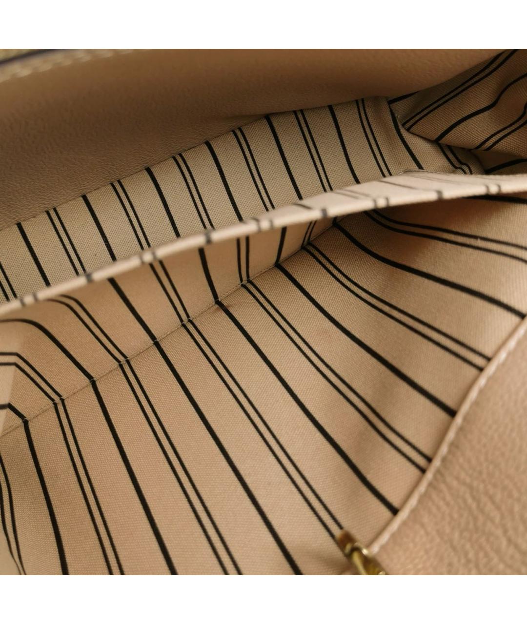 LOUIS VUITTON Бежевая кожаная сумка тоут, фото 8