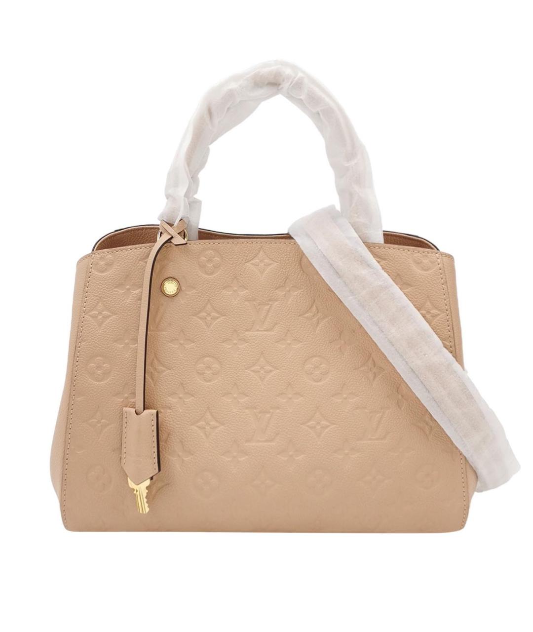 LOUIS VUITTON Бежевая кожаная сумка тоут, фото 1